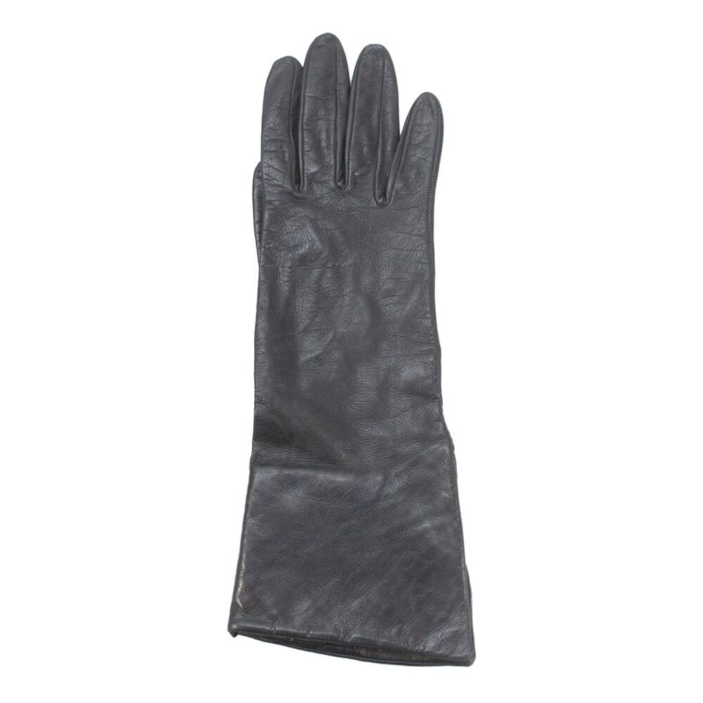 Bottega Veneta Womens Intracciato Pull On Driving Gloves Black Size 4 - Picture 3 of 5